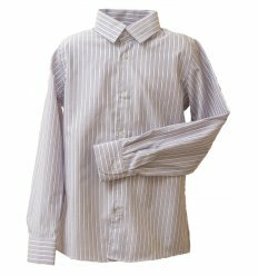 Рубашка Bebepa Тренд 28.051.26 для мальчика с длинным рукавом синяя с фактурой полоска