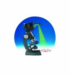 Микроскоп с оптическими линзами 5-в-1 в кейсе (увеличение от 100 до 1200 раз).