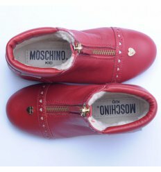 Ботинки Moschino красного цвета