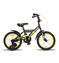 Велосипед 16" PRIDE FLASH черно-жёлтый матовый 2015