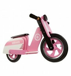 Беговел 12" Kiddi Moto Scooter деревянный, розово-белый