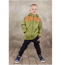 Куртка Модный карапуз "Спорт" 03-00565-1 для мальчика демисезонная зеленая