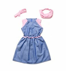 Сукня Модний карапуз 03-00493-1 з бантиком літня для дівчинки рожева