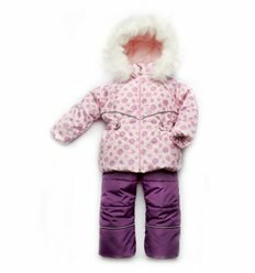 Зимний детский костюм-комбинезон "Bubble pink" для девочки