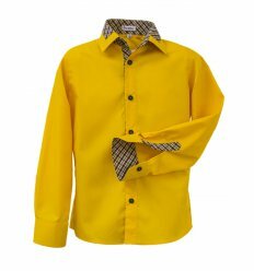Рубашка Frantolinо 1104-1 для мальчика с длинным рукавом желтая
