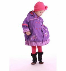 Пальто для девочки SC906 сиреневого цвета