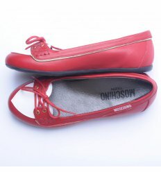 Туфлі MOSCHINO біло-червоного кольору