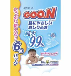 Салфетки "GOO.N" влажные для младенцев  (70шт*6), запаска