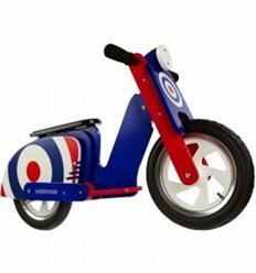 Беговел 12" Kiddi Moto Scooter деревянный, синяя мишень