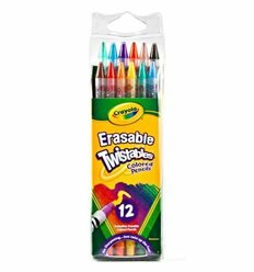 12 цветных карандашей 'вертушка' с ластиками, 3+