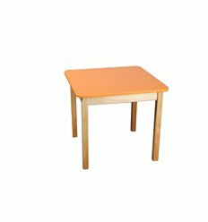 Стол деревянный цветной оранжевый
